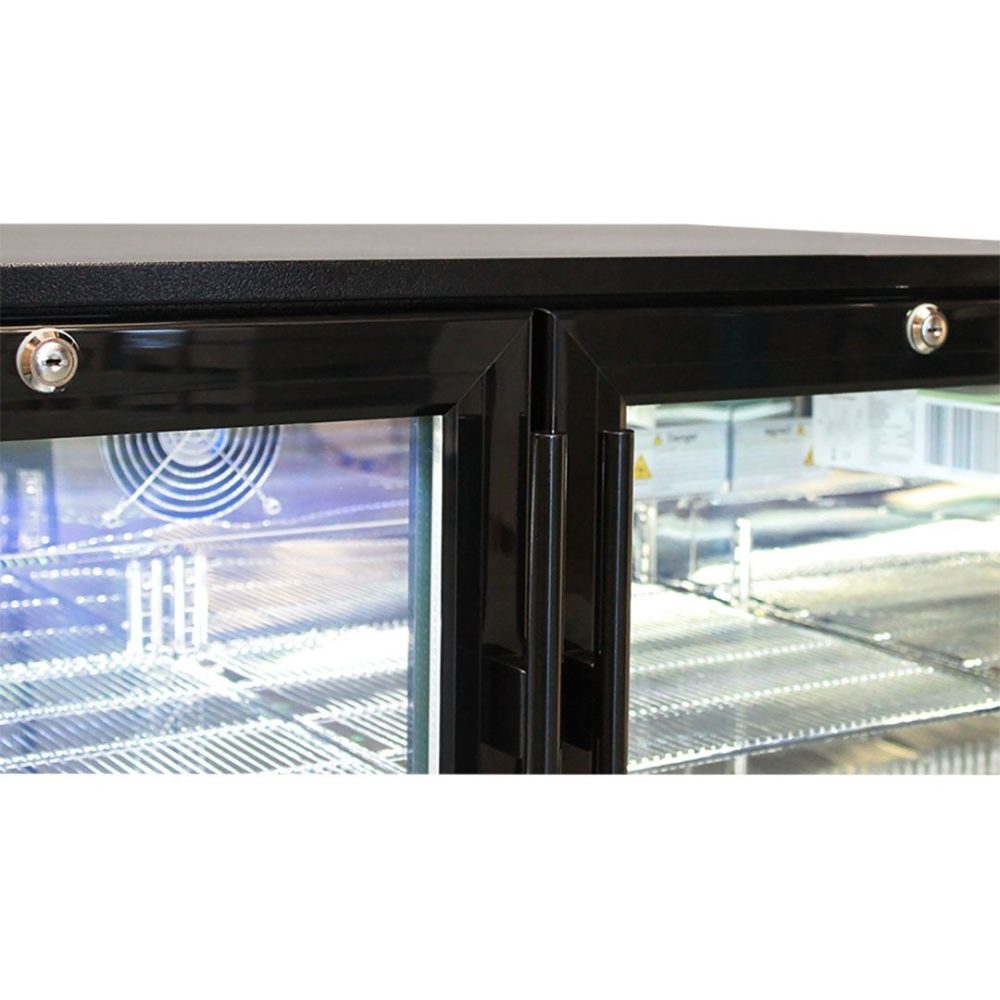 Rhino - SG2H-NC - Black Night Club Multi Colored LEDs 2 Door Bar Fridge - Image 6