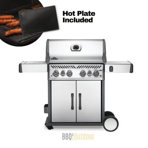 Napoleon Rogue 525 SS- IR Side Burner, Rear Burner, SS Grills, Mulfitfunctional Warming Rack- LPG