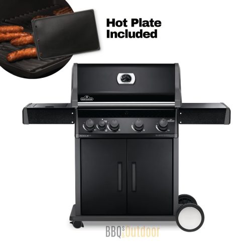 Napoleon Rogue XT 525 Black- IR Side Burner, SS Grills, Multifunctional Warming Rack- LPG