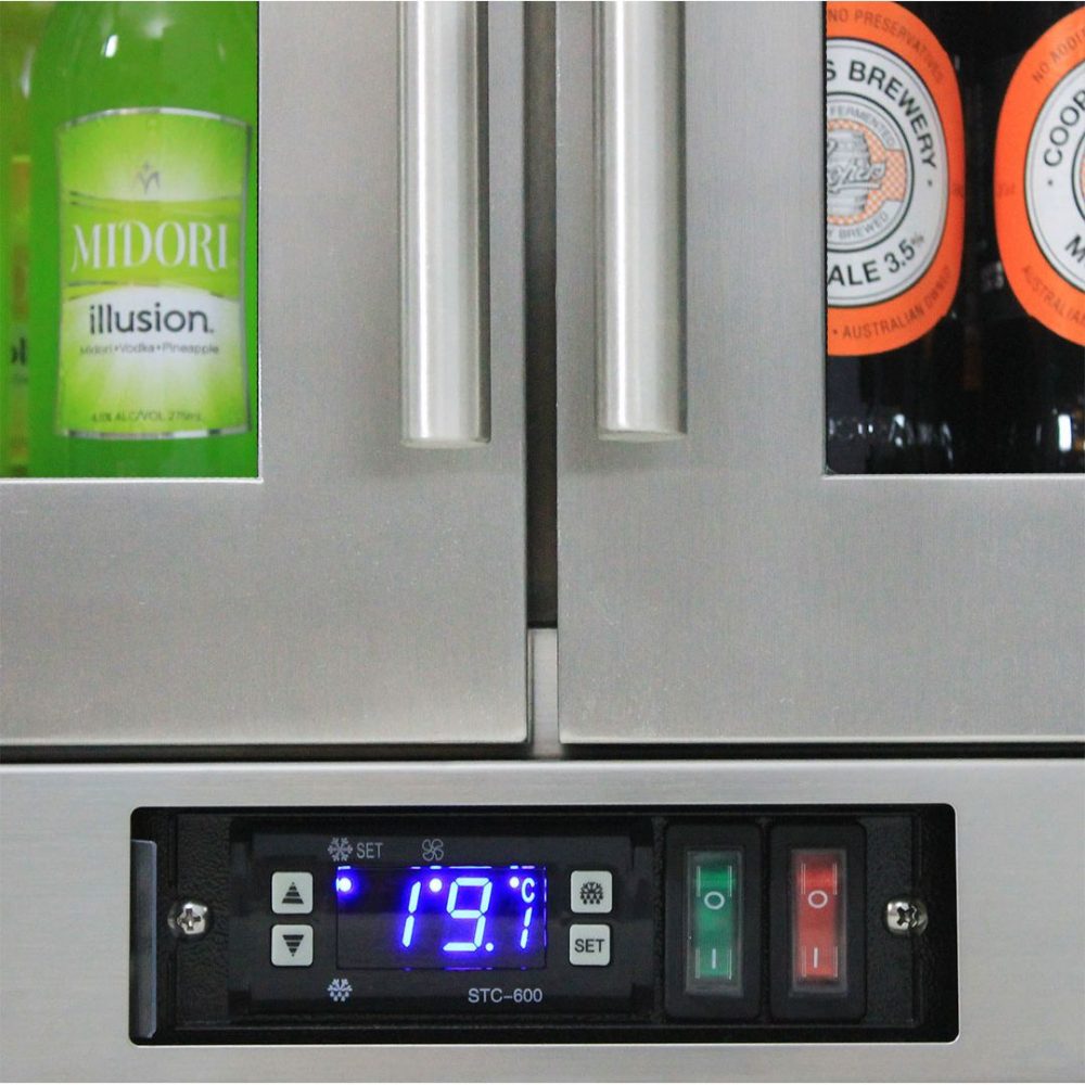 Rhino - SG2H-HD - Stainless Steel Heated Glass 2 Door Bar Fridge - Image 3