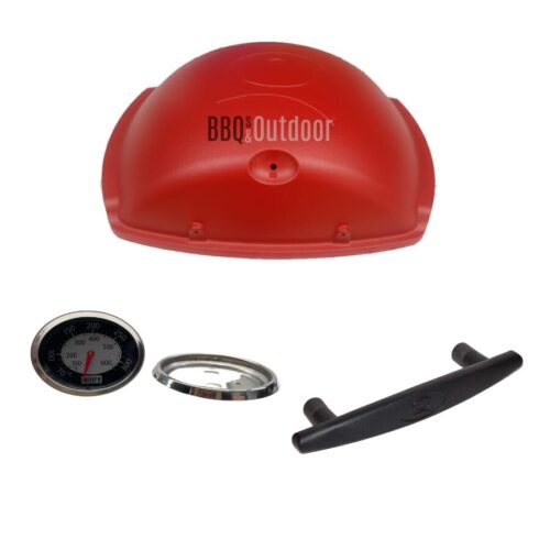 Weber Family Q 3200 Lid, Thermometer & Handle - Red